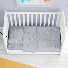 Σεντόνι Βρεφικό Sweet Dreams Με Λάστιχο 552 Grey DimCol Κούνιας 70x155cm 100% Βαμβάκι