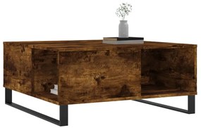 vidaXL Τραπεζάκι Σαλονιού Καπνιστή Δρυς 80x80x36,5εκ. Επεξεργασμ. Ξύλο