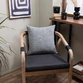 Μαξιλάρι Διακοσμητικό (Με Γέμιση) Lancaster 11 Dark Grey Teoran 43X43 Βαμβάκι-Ακρυλικό