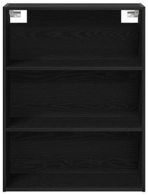 vidaXL Υψηλό Ντουλάπι Μαύρης Δρυός 69.5x34x180 εκ. Μοριοσανίδες