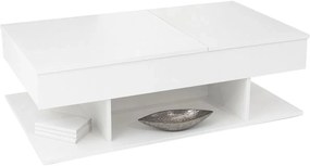 Τραπεζάκι σαλονιού Linda-Leuko Mήκος 116.5 Βάθος 70.0 Ύψος 40.0 162843609