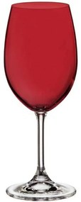Ποτήρια Κρασιού Κολωνάτα Sylvia (Σετ 6Τμχ) CTB4S4157235 350ml Red Από Κρύσταλλο Βοημίας Κρύσταλλο