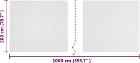 vidaXL Δίκτυο Έντομα Λευκό 2 x 10 m Πολυαιθυλένιο