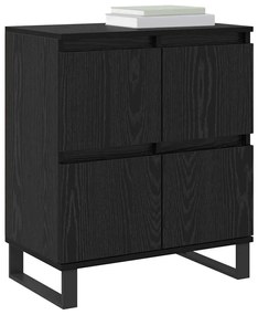 vidaXL Πλαϊνό γραφείο Μαύρο 60 x 35 x 70 cm Επεξεργασμένο ξύλο