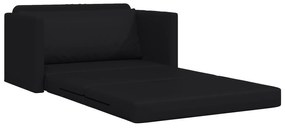 vidaXL Καθιστικός Καναπές Κρεβάτι 2 σε 1 Μαύρος 124x71x78 εκ Ψεύτικο Δέρμα