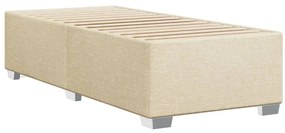 vidaXL Πλαίσιο κρεβατιού χωρίς στρώμα Κρέμα 80x200 cm Ύφασμα