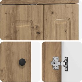 vidaXL Ντουλάπι κάτω από τον νιπτήρα Artisan Δρυς 56 x 37,5 x 81 εκ