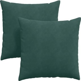 vidaXL Μαξιλάρι Καναπέ 2 pcs Σκούρο Πράσινο 80 x 80 cm