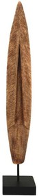 Διακοσμητικό Thalon 3 14x9,5x79cm Natural-Black Inart Metal,Wood