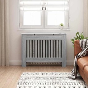 vidaXL Καπάκι Καλοριφέρ Γκρίζο Σονομα 112 x 19 x 81,5 cm