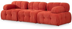 Καναπές Τριθέσιος Doblo 560ARE1822 315x105x80cm Red