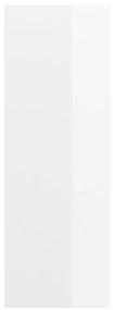 Έπιπλο Τηλεόρασης Κρεμαστό Γυαλ. Λευκό 37x37x107 εκ Μοριοσανίδα - Λευκό