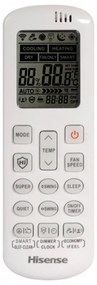 Κλιματιστικό Inverter Hisense WINGS PRO KB35YR3E, 12000 BTU, A++/A+, 24 m2, Wi-Fi, Hi-Nano, Φωνητικός έλεγχος, I Feel, Λευκό