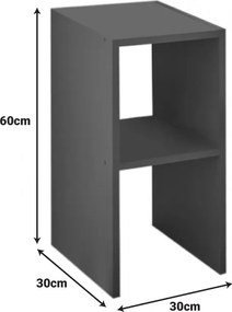 Κομοδίνο Deseo pakoworld σε λευκή απόχρωση 30x30x60εκ