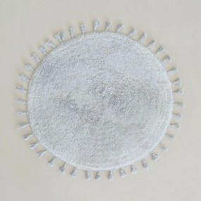 Πατάκι Μπάνιου Fuzzy D90 Grey Nima 90x 90 100% Cotton
