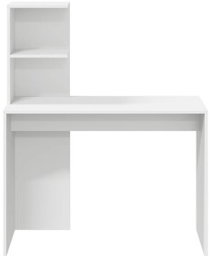 vidaXL Λευκό Γραφείο Γραφής Λευκό MDF Συμπαγές Διακοσμητικά Ένθετα