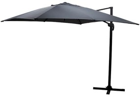 Professional hanging umbrella 360 degree rotation Raffaella aluminum 3x3m anthracite 300x300x274 εκ.