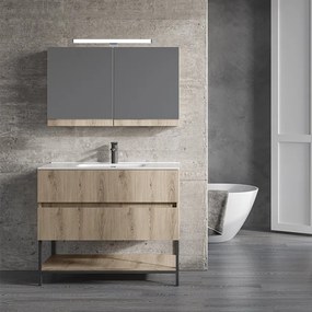 Furnibath K 101 - Βάση Επιπλου με Συρταρια και Ραφι 101x46 - MDF 623 GLOSS