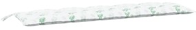 vidaXL Μαξιλάρι Πάγκου Κήπου Σχέδιο Φύλλων 180x50x7 εκ. Ύφασμα Oxford