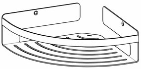 Tiger Ράφι Ντουζιέρας Γωνιακό Caddy Ασημί Μεγάλο 1400630946