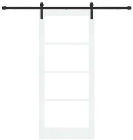vidaXL Συρόμενη Πόρτα ORKDAL Λευκό 86 x 198.5 cm Μασίφ ξύλο πεύκου