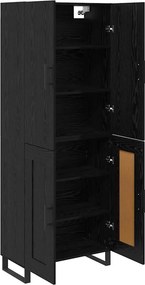 vidaXL Highboard 2 pcs Μαύρη Οξυά 69,5 x 34 x 180 εκ.