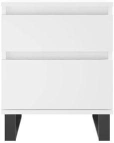 vidaXL Κομοδίνα Λευκά 2 τεμ. 40 x 35 x 50 εκ. από Επεξεργασμένο Ξύλο