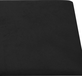 vidaXL Κεφαλάρι Τοίχου 12 pcs Μαύρο Βελούδο