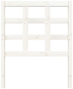 vidaXL Κεφαλάρι Κρεβατιού Λευκό 80,5 x 4 x 100 εκ. Μασίφ Ξύλο Πεύκου