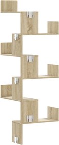 vidaXL Γωνιακή Ραφιέρα Τοίχου Sonoma Δρυς 45x45x147 εκ. Επεξ. Ξύλο