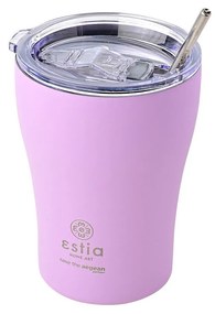 Θερμός Coffee Mug 350ml με Καλαμάκι ESTIA Save the Aegean Lavender Purple