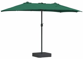 vidaXL Ομπρέλα Κήπου Πράσινο 385 x 209 x 244 εκατοστά Πολυεστέρας