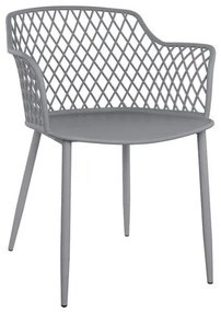 Πολυθρόνα Jocelyn HM8510.10 Grey 62Χ55,5Χ79Υ εκ. Σετ 4τμχ Metal, Polypropylene