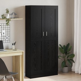 vidaXL Βιβλιοθήκη Μαύρη δρυς 82.5 x 30.5 x 185 cm Επεξεργασμένο ξύλο