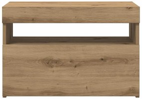 ντουλάπι τηλεόρασης vidaXL με φώτα LED Artisan Oak Κατασκευασμένο ξύλο