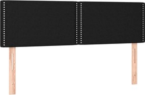 vidaXL Κεφαλάρια Μαύρα 144x5x78/88 εκ. Ύφασμα