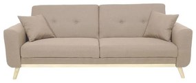Καναπές-κρεβάτι Carmelo με μπεζ ύφασμα 214x80x86εκ 214x80x86 εκ.