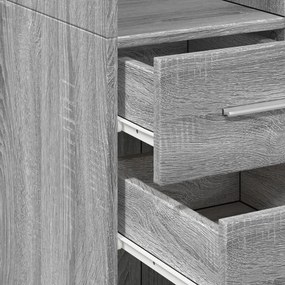 vidaXL Ντουλάπι Γκρι Sonoma 30x42,5x185 εκ. από Επεξεργασμένο Ξύλο