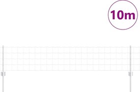 vidaXL Τεντώτο με στήριγμα Ασημί 0,4 x 10 μ Ατσάλι