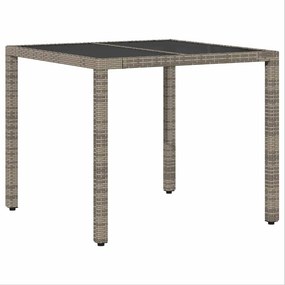 vidaXL Σέτ φαγητού για κήπο 5 pcs Γκρι συνθετικό ρατάν