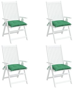 Μαξιλάρια Καρέκλας 4 τεμ. Πράσινα 50 x 50 x 7 εκ. Υφασμάτινα - Πράσινο