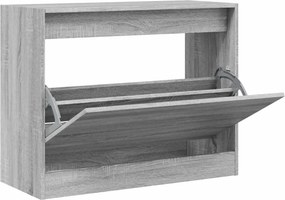 vidaXL Παπουτσοθήκη Γκρι Sonoma 80x34x63 εκ. από Επεξεργ. Ξύλο
