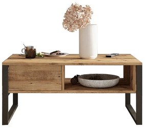 Τραπέζι σαλονιού Honora oak-μαύρο 100x60x44,5εκ