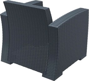 Πολυθρόνα Monaco Grey Dark Πολυπροπυλενίου 82X79X79εκ.