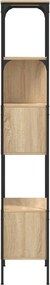 vidaXL Βιβλιοθήκη 5 Επιπέδων Sonoma Δρυς 76x33x188,5 εκ. Επεξεργ. Ξύλο
