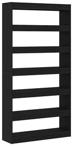 vidaXL Βιβλιοθήκη Μαύρη Δρυς 100 x 30 x 198 εκ. Επεξεργασμένο ξύλο