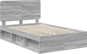 vidaXL Σκελετός Κρεβατιού Γκρι Sonoma 120 x 190 cm