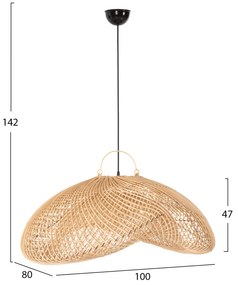 ΦΩΤΙΣΤΙΚΟ ΟΡΟΦΗΣ ΚΡΕΜΑΣΤΟ HM7861 RATTAN ΣΕ ΦΥΣΙΚΟ ΧΡΩΜΑ 100x80x142Υ εκ. - 0535064 - HM7861