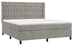 ΚΡΕΒΑΤΙ BOXSPRING ΜΕ ΣΤΡΩΜΑ ΑΝΟΙΧΤΟ ΓΚΡΙ 180X200 ΕΚ. ΒΕΛΟΥΔΙΝΟ 3132873