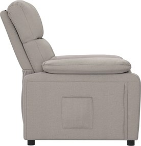 vidaXL Πολυθρόνα Ανακλινόμενη Taupe Υφασμάτινη